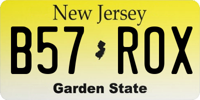 NJ license plate B57ROX