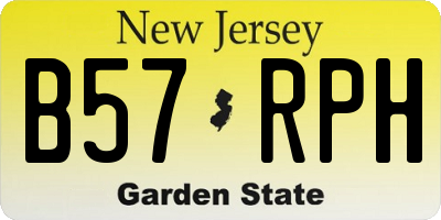 NJ license plate B57RPH