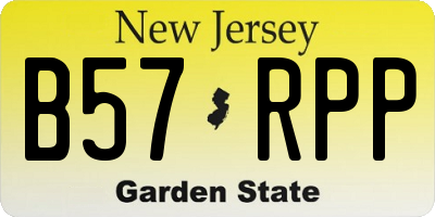 NJ license plate B57RPP
