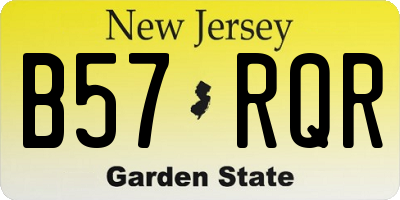 NJ license plate B57RQR