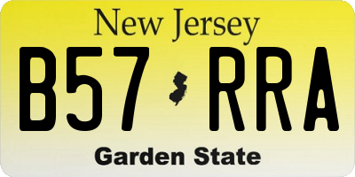 NJ license plate B57RRA