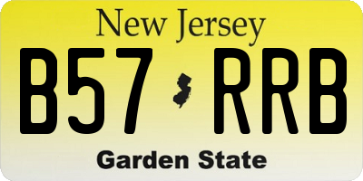 NJ license plate B57RRB