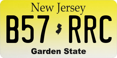 NJ license plate B57RRC