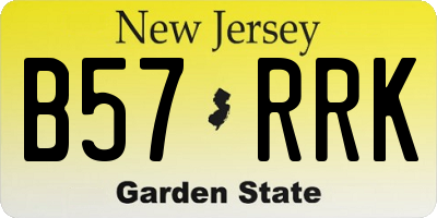 NJ license plate B57RRK