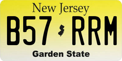NJ license plate B57RRM