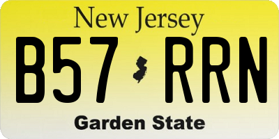 NJ license plate B57RRN