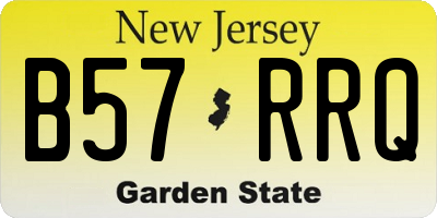 NJ license plate B57RRQ