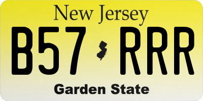 NJ license plate B57RRR