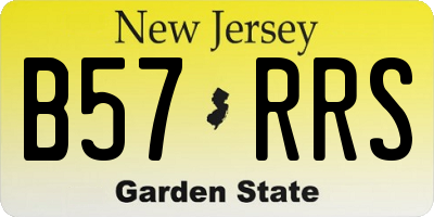 NJ license plate B57RRS