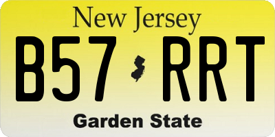NJ license plate B57RRT