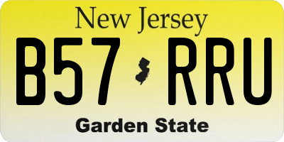 NJ license plate B57RRU
