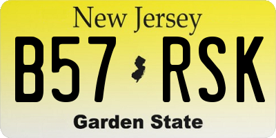 NJ license plate B57RSK
