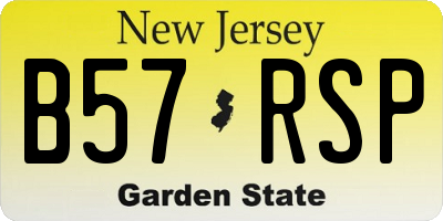 NJ license plate B57RSP