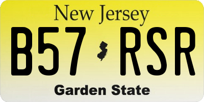 NJ license plate B57RSR