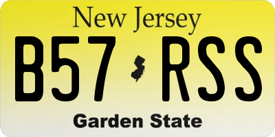 NJ license plate B57RSS