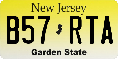 NJ license plate B57RTA