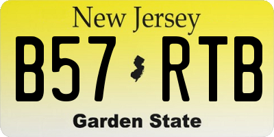 NJ license plate B57RTB