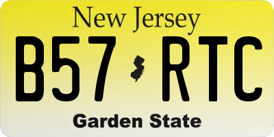NJ license plate B57RTC