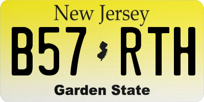 NJ license plate B57RTH