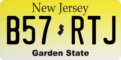 NJ license plate B57RTJ