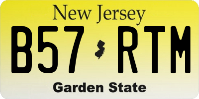 NJ license plate B57RTM