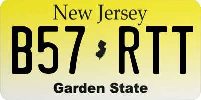 NJ license plate B57RTT