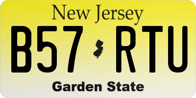 NJ license plate B57RTU