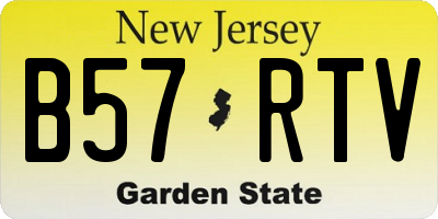 NJ license plate B57RTV