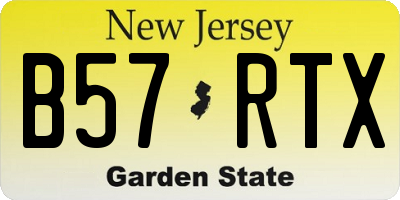NJ license plate B57RTX