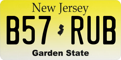NJ license plate B57RUB