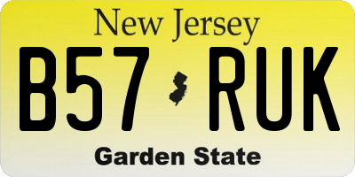 NJ license plate B57RUK