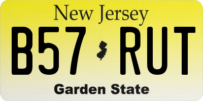 NJ license plate B57RUT