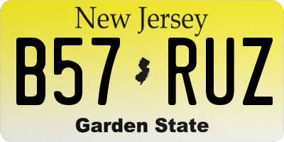 NJ license plate B57RUZ