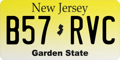 NJ license plate B57RVC