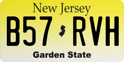 NJ license plate B57RVH