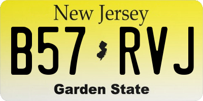 NJ license plate B57RVJ