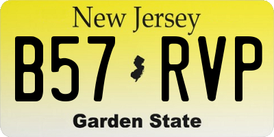 NJ license plate B57RVP