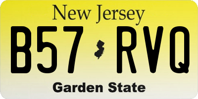 NJ license plate B57RVQ