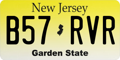 NJ license plate B57RVR