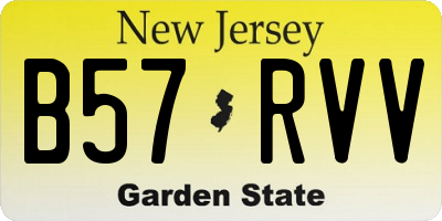 NJ license plate B57RVV