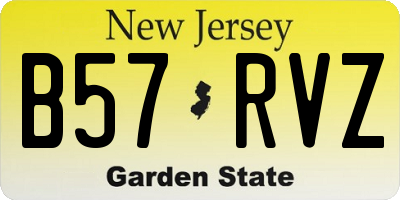 NJ license plate B57RVZ
