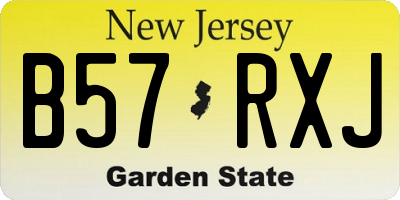 NJ license plate B57RXJ