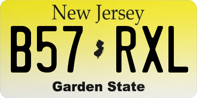 NJ license plate B57RXL