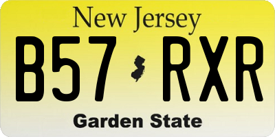 NJ license plate B57RXR
