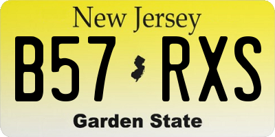 NJ license plate B57RXS