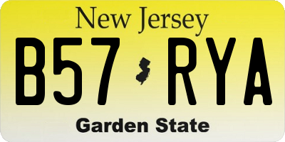NJ license plate B57RYA