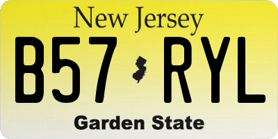 NJ license plate B57RYL