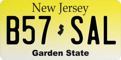 NJ license plate B57SAL