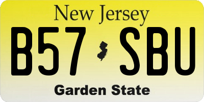 NJ license plate B57SBU