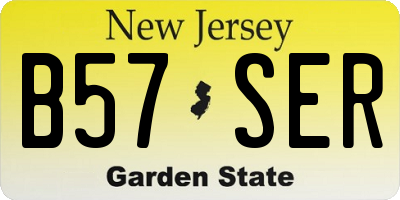 NJ license plate B57SER